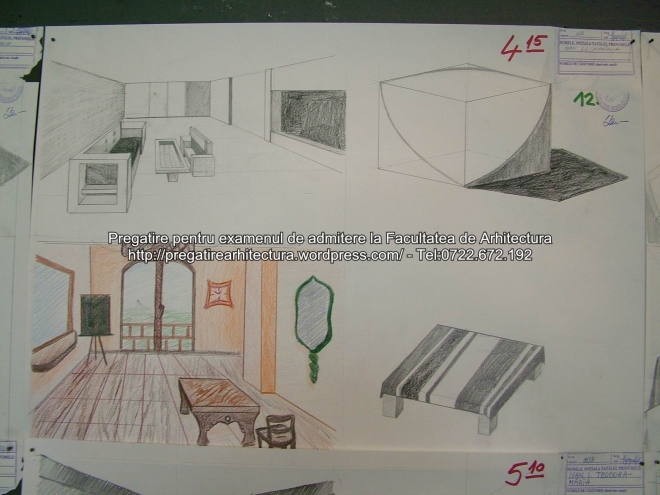 Examen admitere UAUIM 2015 - Arhitectura de interior - 012
