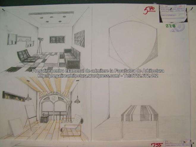 Examen admitere UAUIM 2015 - Arhitectura de interior - 228