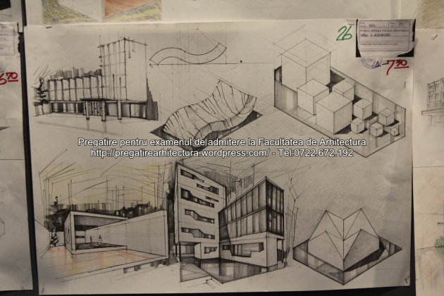 Planse examen de admitere - Facultatea de arhitectura UAUIM - Septembrie 2015
