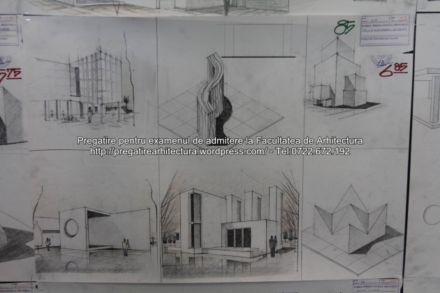 Planse examen de admitere - Facultatea de arhitectura UAUIM - Septembrie 2015 - 085