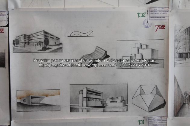 Planse examen de admitere - Facultatea de arhitectura UAUIM - Septembrie 2015 - 102