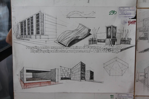 Planse examen de admitere - Facultatea de arhitectura UAUIM - Septembrie 2015 - 230