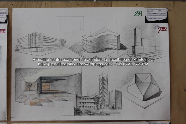 Planse examen de admitere - Facultatea de arhitectura UAUIM - Septembrie 2015 - 231
