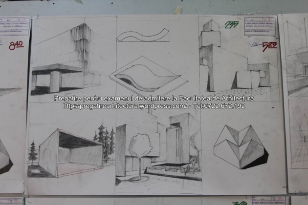 Planse examen de admitere - Facultatea de arhitectura UAUIM - Septembrie 2015 - 235
