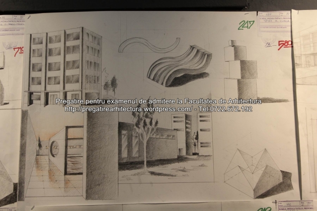 Planse examen de admitere - Facultatea de arhitectura UAUIM - Septembrie 2015 - 247