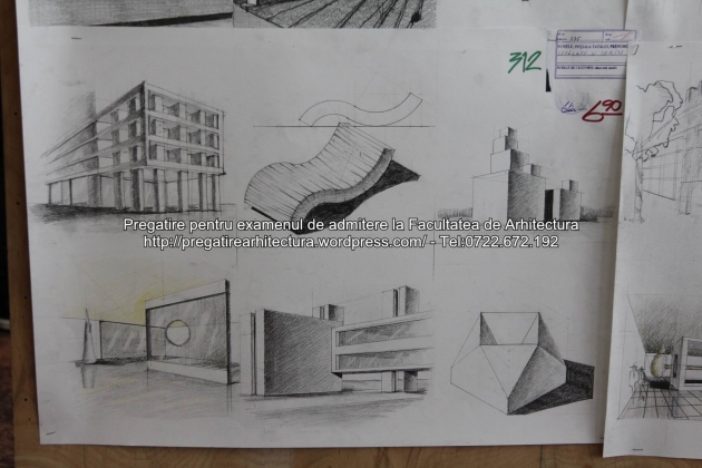 Planse examen de admitere - Facultatea de arhitectura UAUIM - Septembrie 2015 - 312