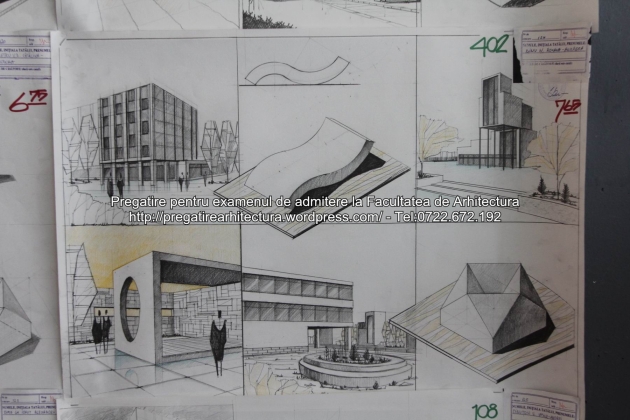 Planse examen de admitere - Facultatea de arhitectura UAUIM - Septembrie 2015 - 402