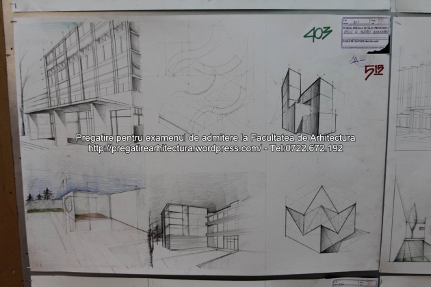 Planse examen de admitere - Facultatea de arhitectura UAUIM - Septembrie 2015 - 403