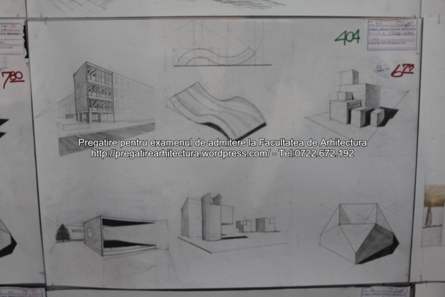 Planse examen de admitere - Facultatea de arhitectura UAUIM - Septembrie 2015 - 404