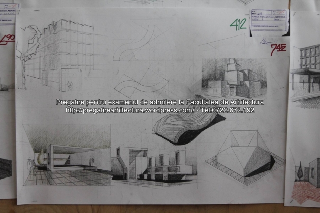 Planse examen de admitere - Facultatea de arhitectura UAUIM - Septembrie 2015 - 412