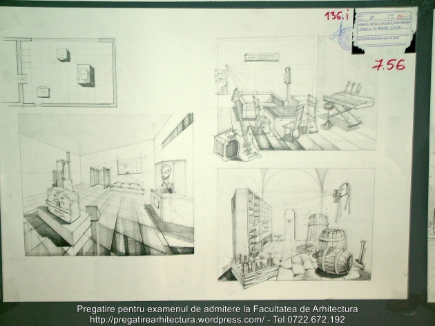 136 - Planse examen admitere Arhitectura de Interior - UAUIM 2016