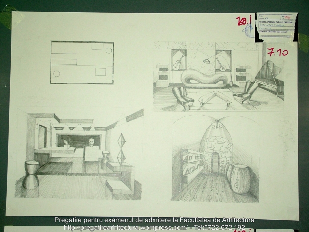 168 - Planse examen admitere Arhitectura de Interior - UAUIM 2016