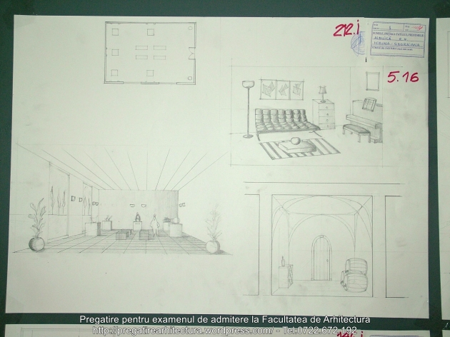 212 - Planse examen admitere Arhitectura de Interior - UAUIM 2016